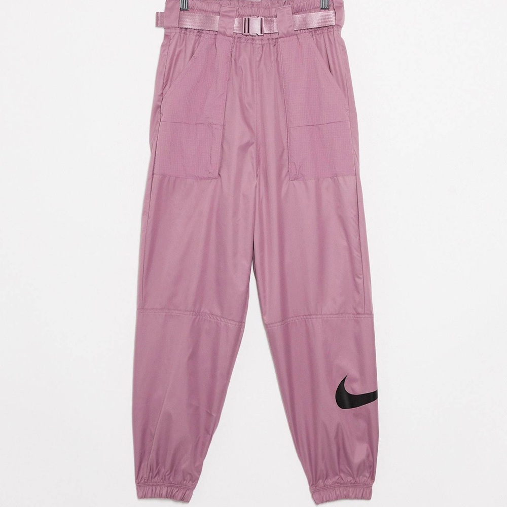 Nike Woven Swoosh Purple Cargo Pants w Belt